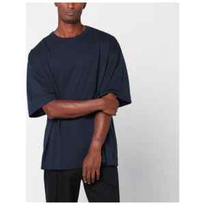 Dries Van Noten Oversized navy blue cotton T-shirt