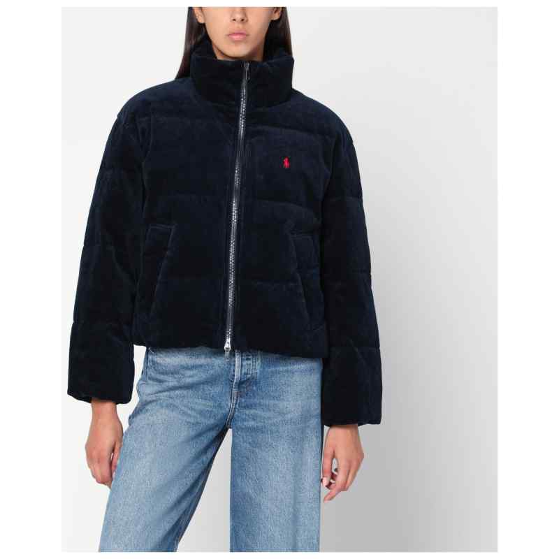 Polo Ralph Lauren Navy blue corduroy puffer jacket, theFeinheit