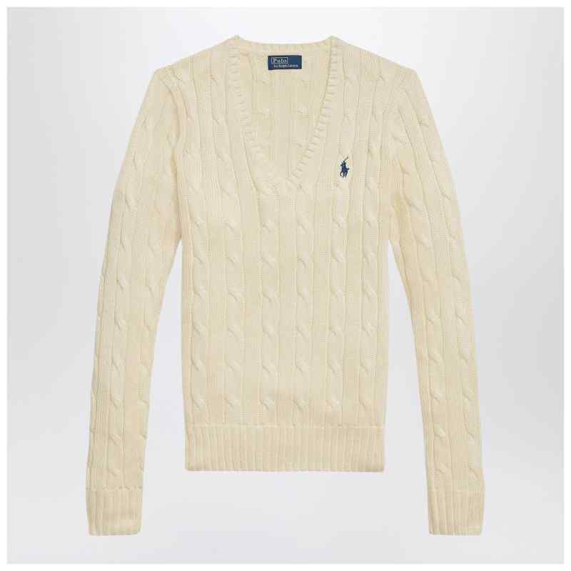 Polo Ralph Lauren Cream cable-knit cotton sweater, theFeinheit
