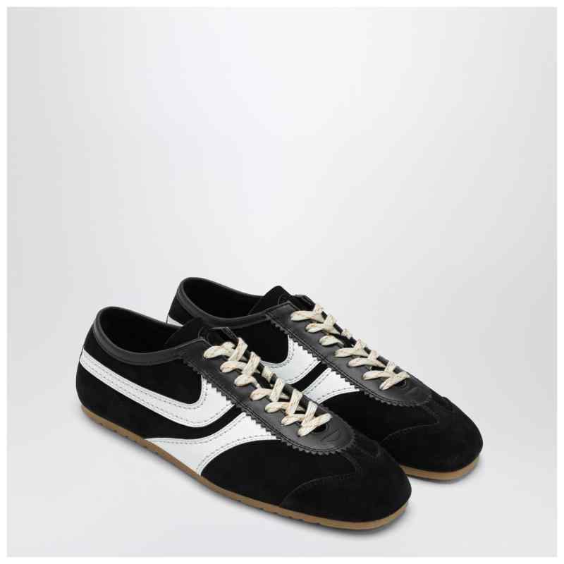 Dries Van Noten Black/white leather and suede sneakers, theFeinheit
