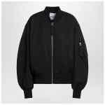 The Attico Black zip bomber jacket