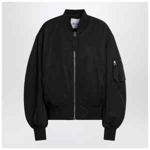 The Attico Black zip bomber jacket