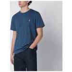 Parajumpers Blue regular-fit T-shirt with logo patch