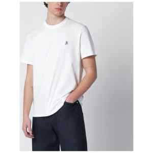 Parajumpers White regular-fit T-shirt with logo patch