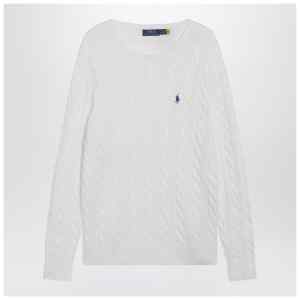 Polo Ralph Lauren White cable-knit cotton sweater