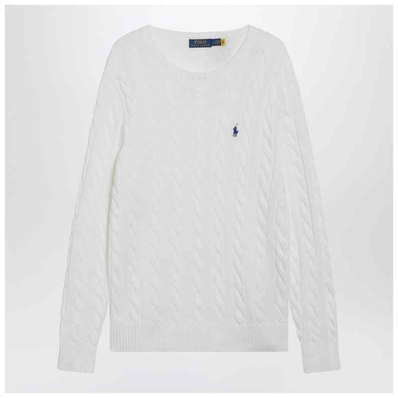 Polo Ralph Lauren White cable-knit cotton sweater, theFeinheit