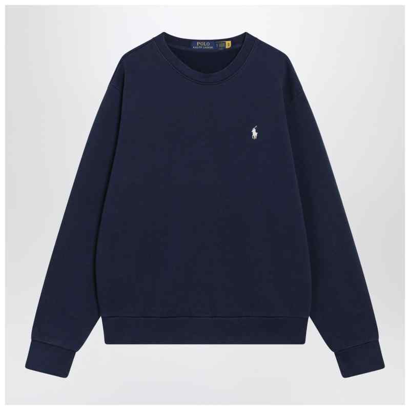 Polo Ralph Lauren Navy blue cotton crew-neck sweatshirt, theFeinheit