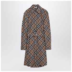 Burberry Check wool blend chemise dress