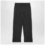 Burberry Black trousers with Check pattern lapels