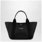 Balenciaga Biarritz shopping bag in black leather