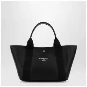 Balenciaga Biarritz shopping bag in black leather
