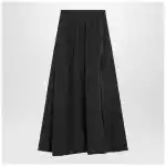 Balenciaga Black washed cotton maxi skirt
