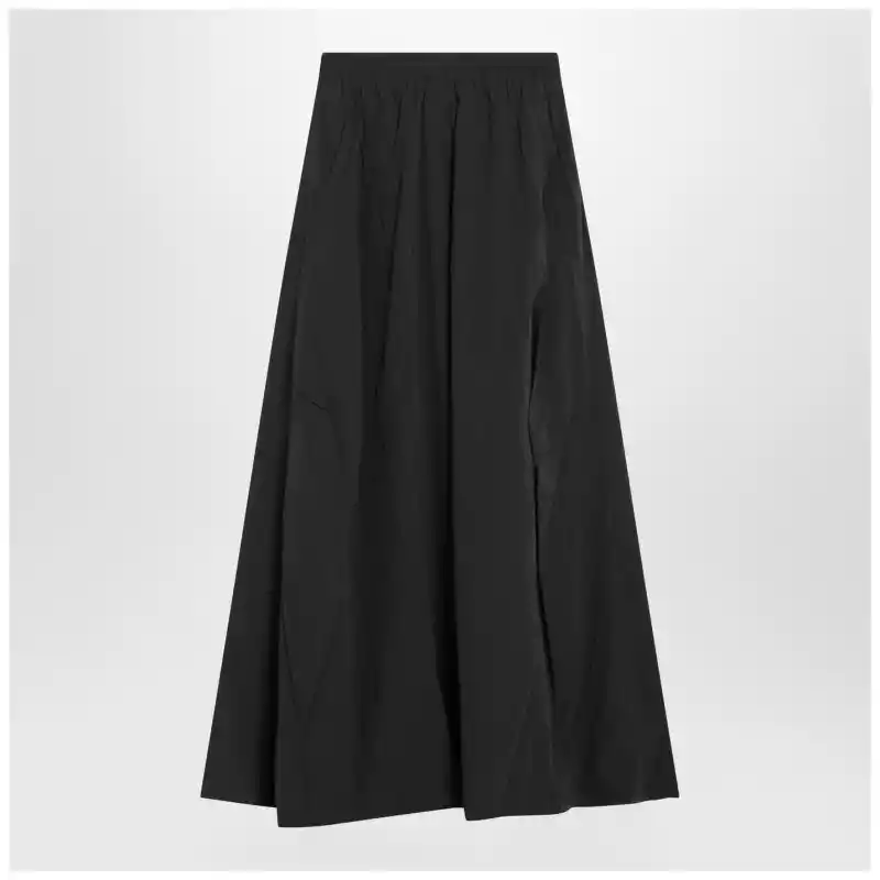 Balenciaga Black washed cotton maxi skirt