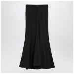 Balenciaga Black long wool skirt