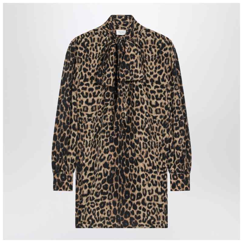 Saint Laurent Leopard-print silk mini dress, theFeinheit