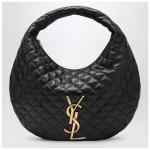 Saint Laurent Black quilted leather Icare hobo bag