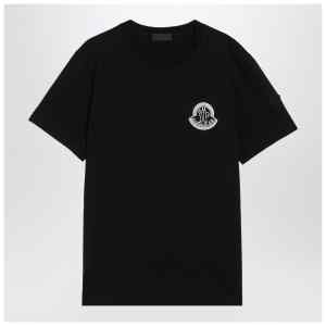 Moncler Black T-shirt with logo print