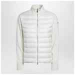 Moncler White padded wool zip cardigan