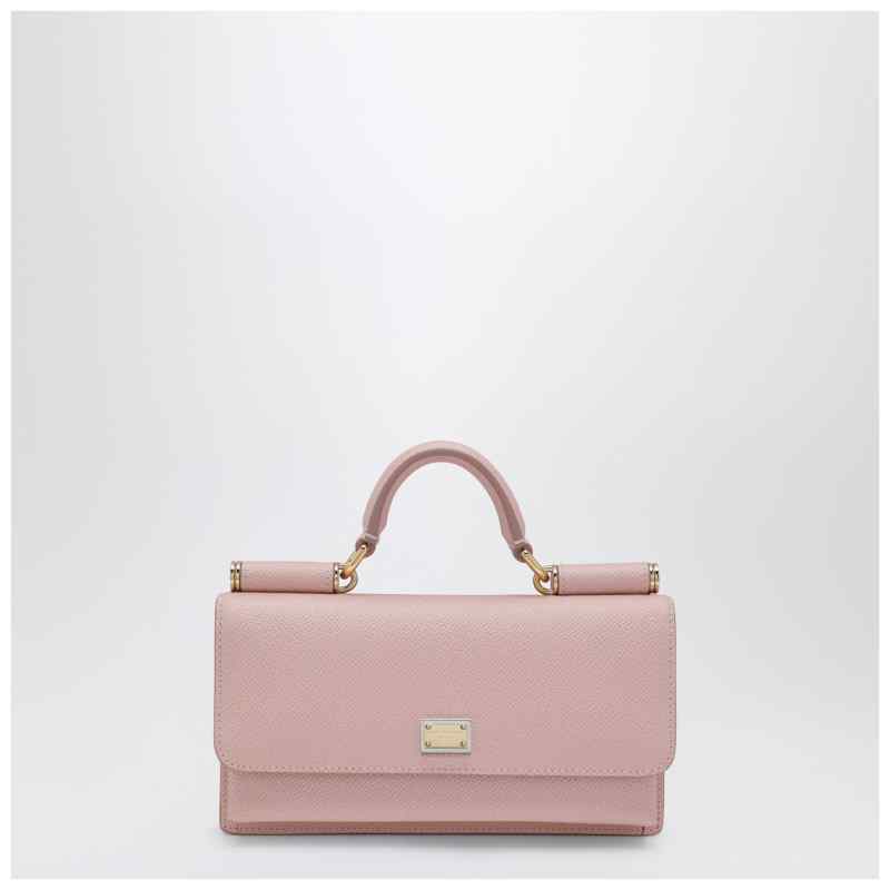 Dolce&Gabbana Pink mini bag in Dauphine leather with logo tag, theFeinheit