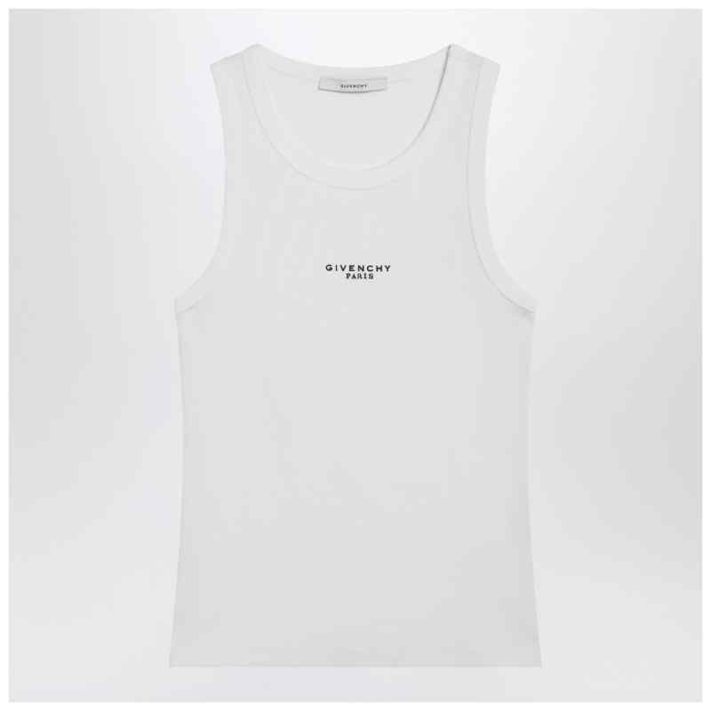 Givenchy White slim-fit tank top with logo Givenchy White slim-fit tank top with logo, theFeinheit