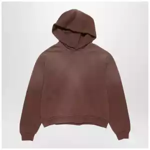 Acne Studios Logo hooded sweater chocolate