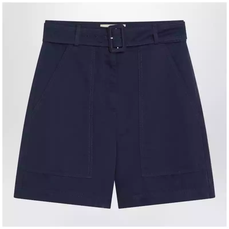 Weekend Max Mara Bermuda blue in cotton and linen
