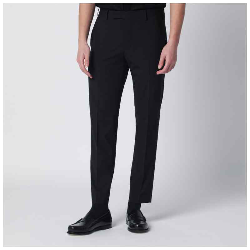 PT Torino Black wool-blend trousers PT Torino Black wool-blend trousers, theFeinheit
