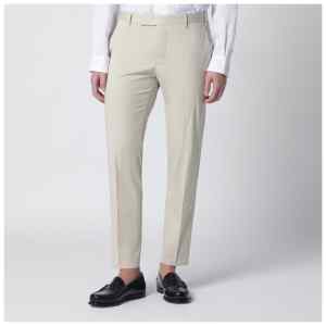 PT Torino Beige slim-fit cotton-blend trousers