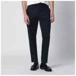 PT Torino Blue cotton-blend trousers