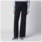 P.A.R.O.S.H. Blue viscose trousers
