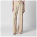 P.A.R.O.S.H. Champagne-colored viscose trousers