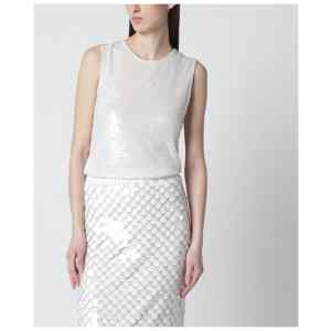 P.A.R.O.S.H. White sequin top