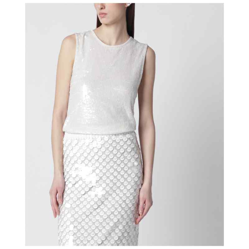 P.A.R.O.S.H. White sequin top, theFeinheit