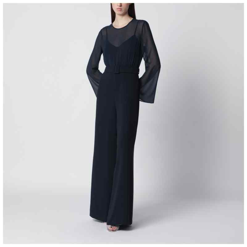 P.A.R.O.S.H. Blue jumpsuit with belt, theFeinheit