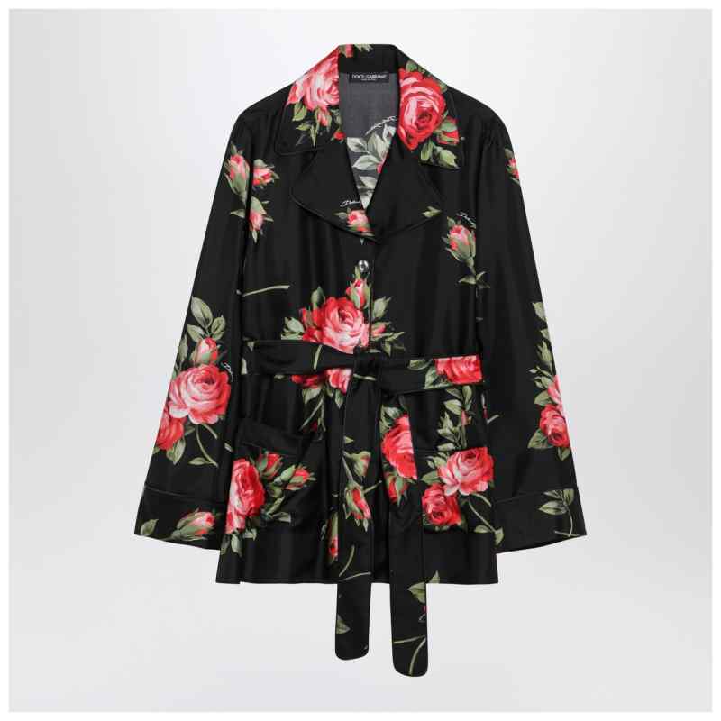 Dolce&Gabbana Black Vanity shirt with Bouquet rose print, theFeinheit