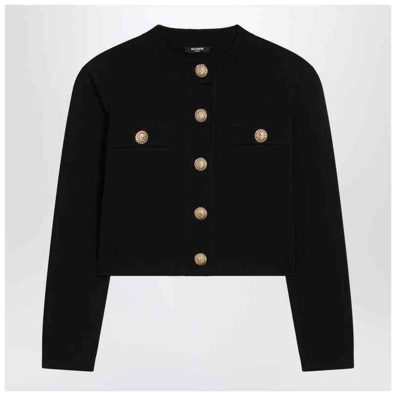 Balmain Black tweed cardigan, theFeinheit