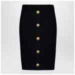 Balmain Black tweed pencil skirt