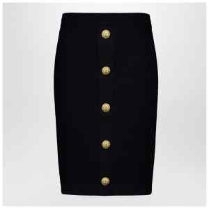 Balmain Black tweed pencil skirt