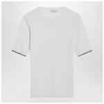 Brunello Cucinelli White cashmere and silk knit top