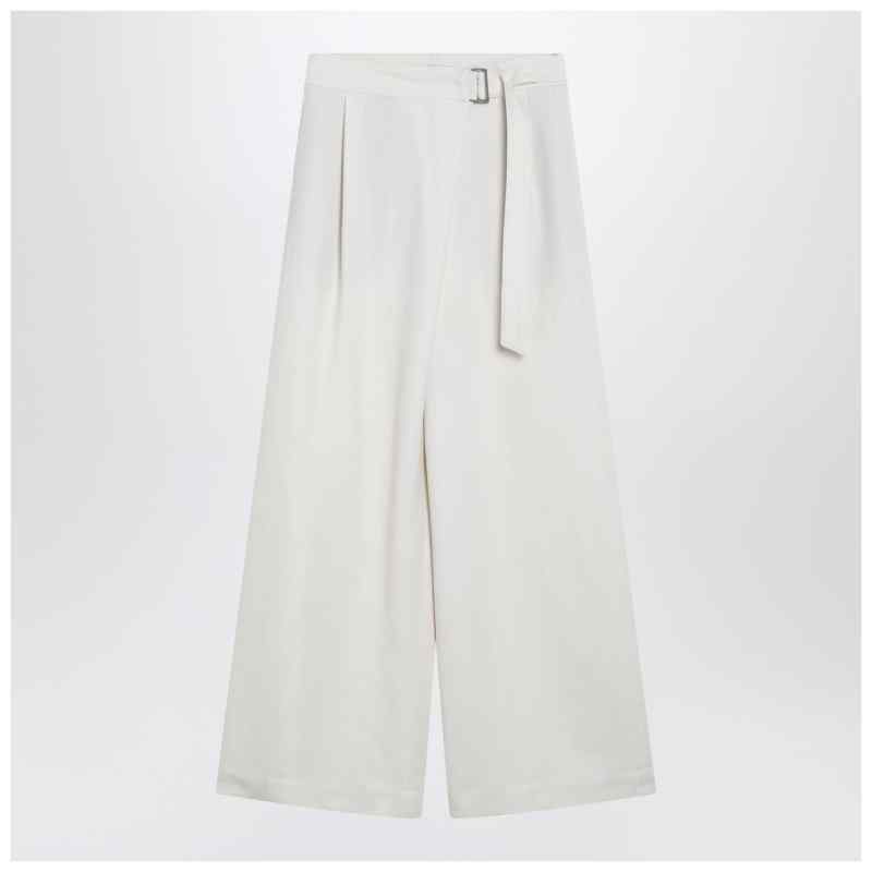 Brunello Cucinelli Ecru sartorial wrap trousers, theFeinheit