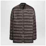 Moncler + Rick Owens Mud-colored quilted zip-up down jacket
