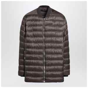 Moncler + Rick Owens Mud-colored quilted zip-up down jacket