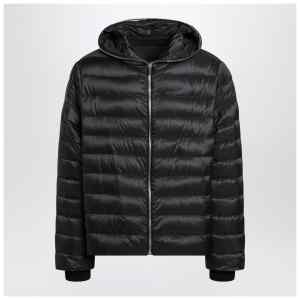 Moncler + Rick Owens Black quilted zip-up down jacket