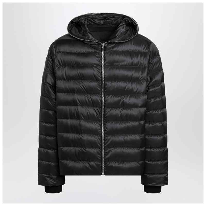 Moncler + Rick Owens Black quilted zip-up down jacket Moncler + Rick Owens Black quilted zip-up down jacket, theFeinheit