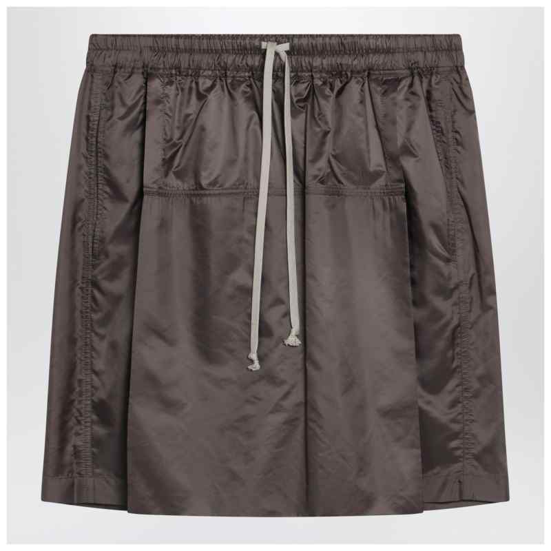 Moncler + Rick Owens Mud-colored drawstring kilt shorts Moncler + Rick Owens Mud-colored drawstring kilt shorts, theFeinheit