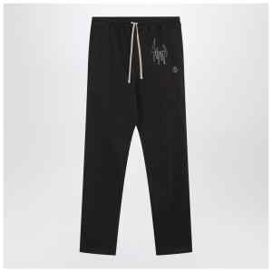 Moncler + Rick Owens Black cotton jogging trousers