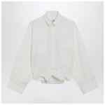 MM6 Maison Margiela White cotton shirt with mirrored effect