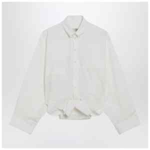 MM6 Maison Margiela White cotton shirt with mirrored effect