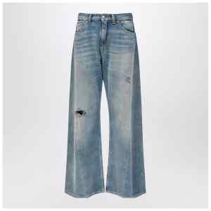 MM6 Maison Margiela Wide-leg jeans with worn effect