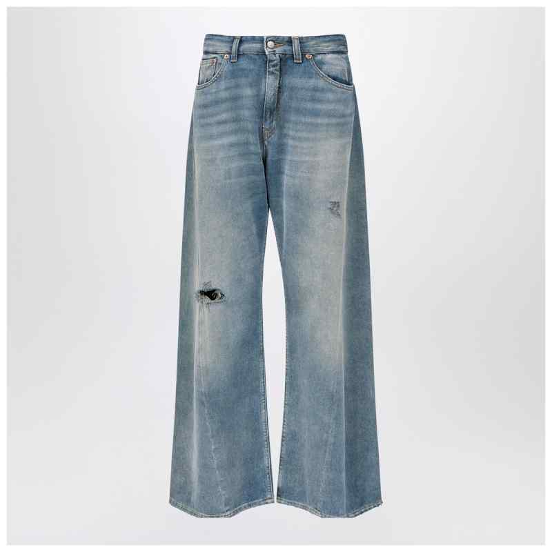MM6 Maison Margiela Wide-leg jeans with worn effect, theFeinheit